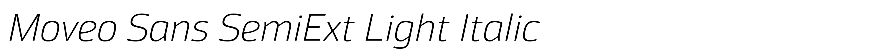 Moveo Sans SemiExt Light Italic